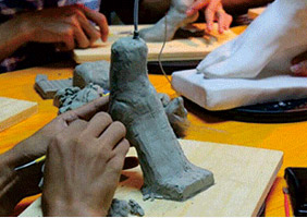 北斗星立體圓雕塑泥課