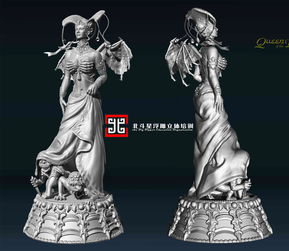 死亡女神立體浮雕