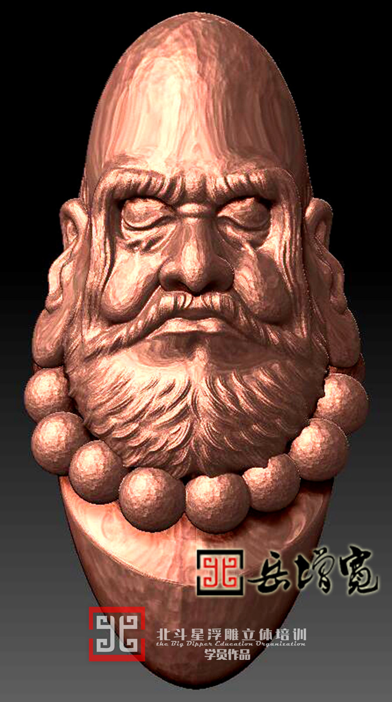 橄欖核人物立體浮雕