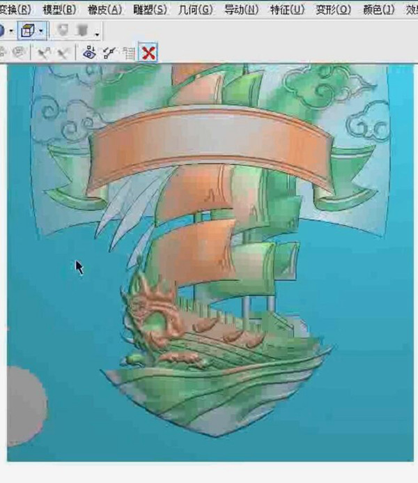 五金骷髏帆船浮雕制作（F23042688）