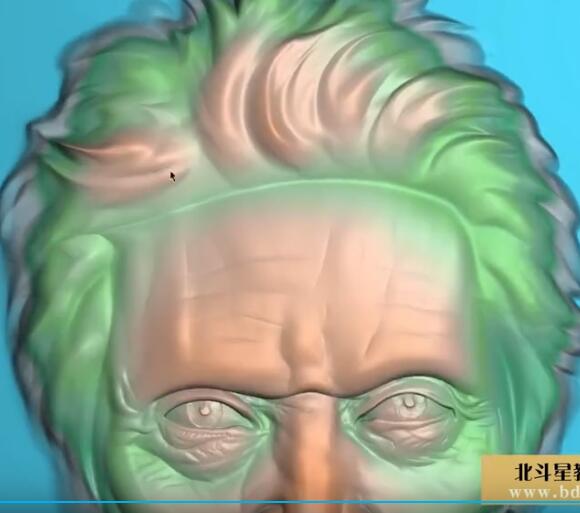 精雕軟件浮雕造型：不用導(dǎo)動做頭發(fā)